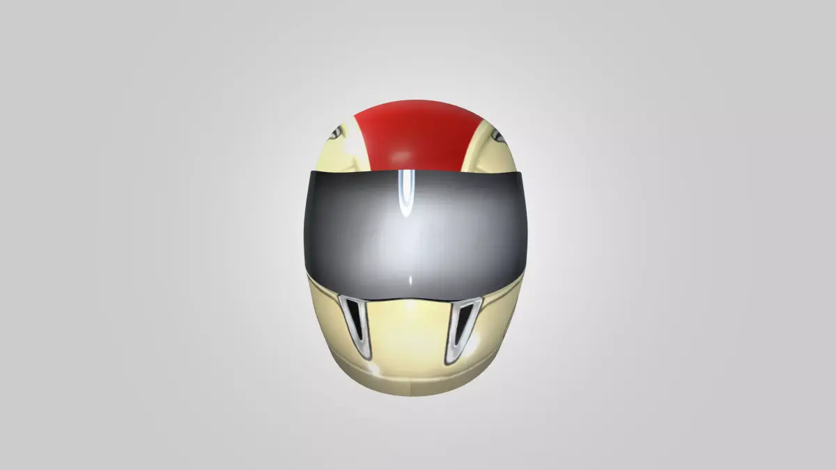 Full-Face Racing Helmet - Low-Poly 3D Model Free low-poly 3D model