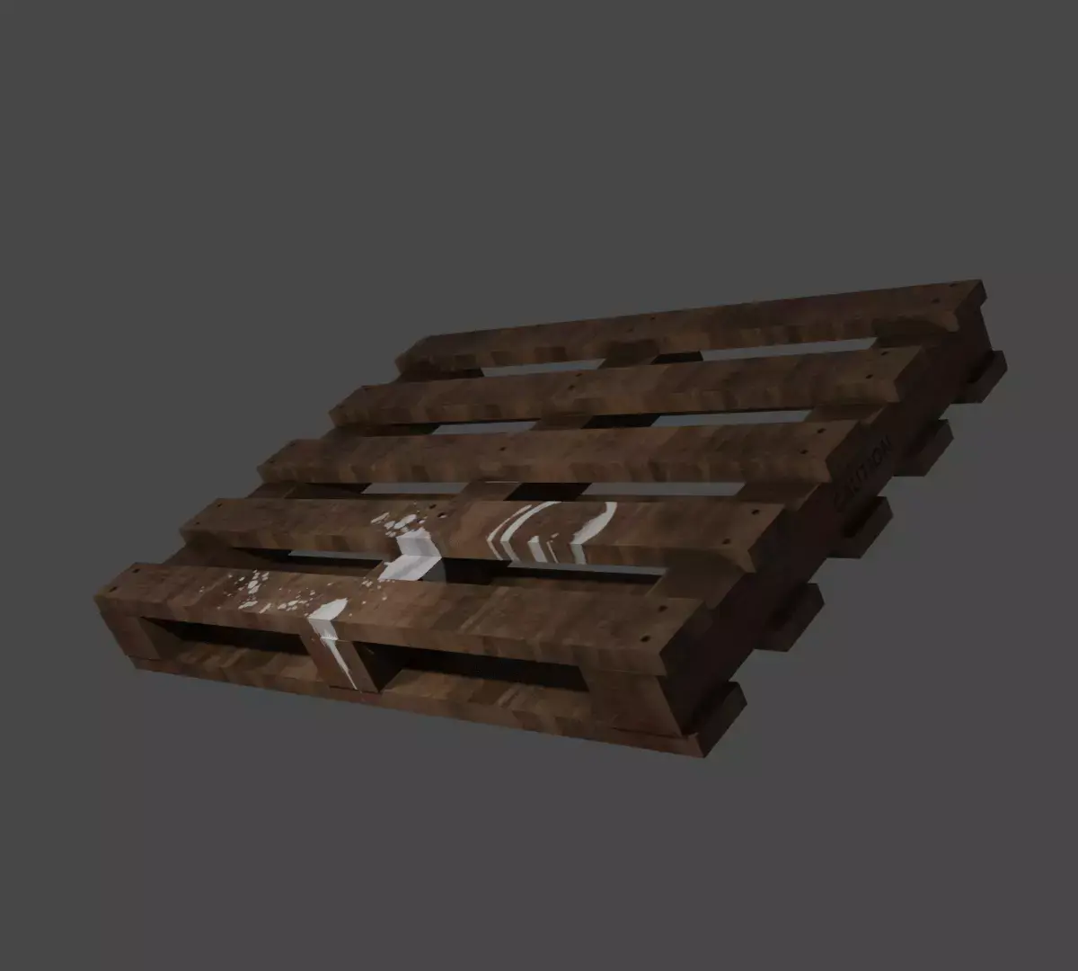 wooden pallet Low-poly 3D model get