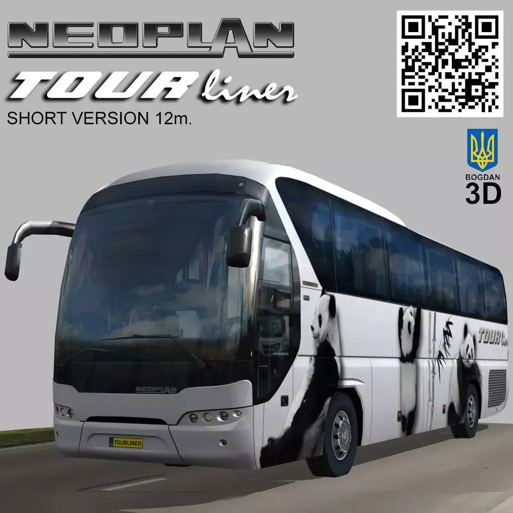 Neoplan Tourliner SHD Short Low-poly 3D model