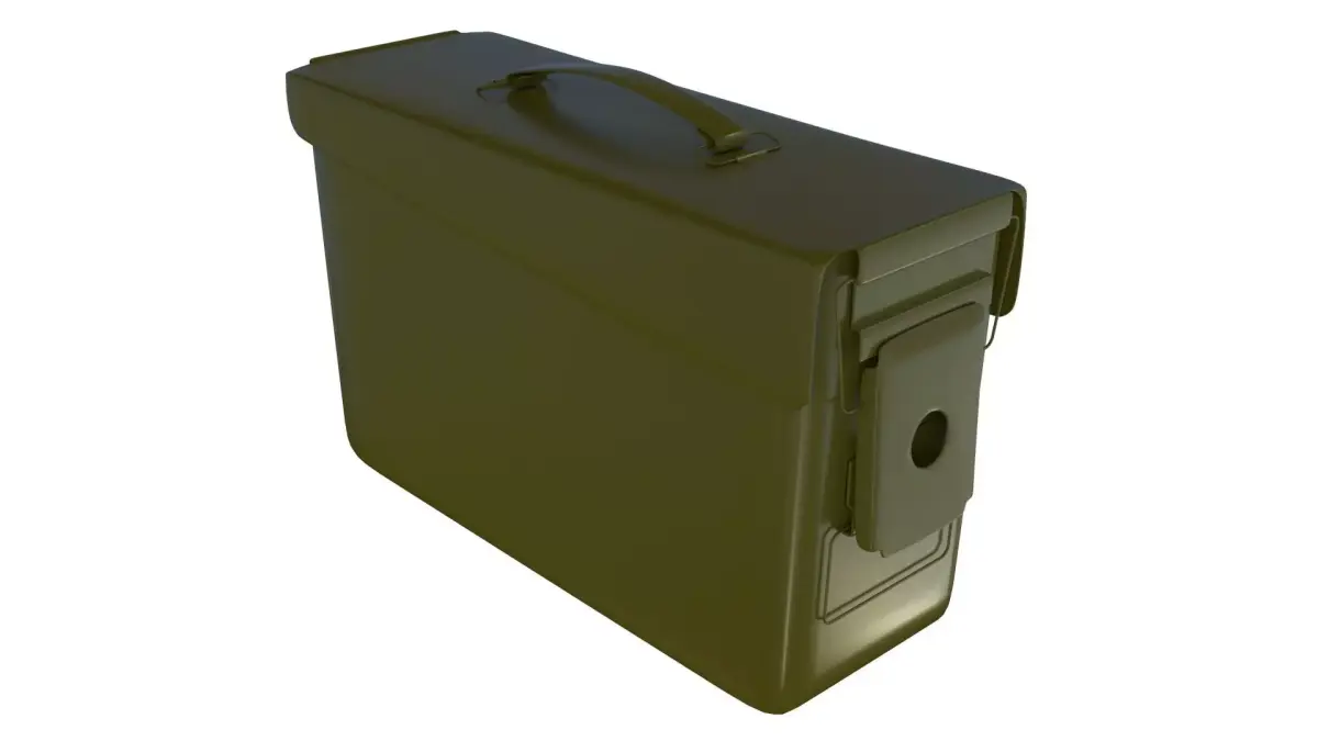 Ammo Metal Box with bullets 3D model