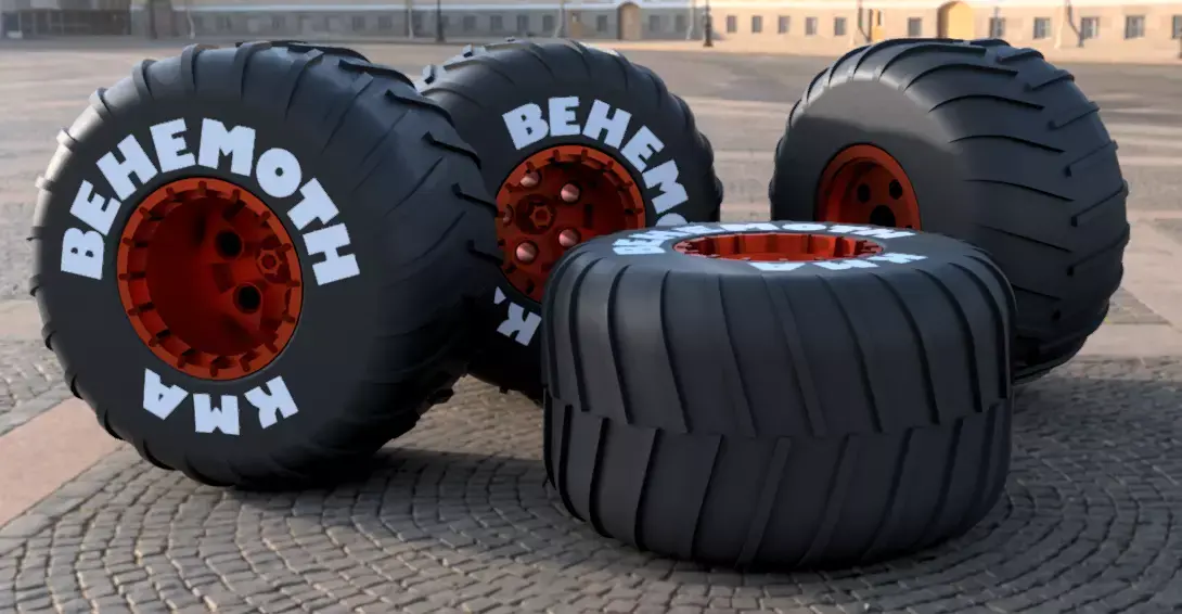 monster wheel 04 Free 3D model