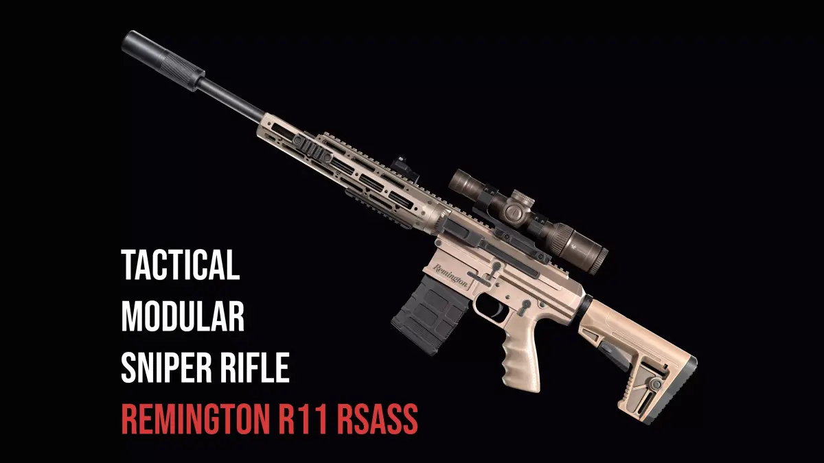 Tactical modular sniper rifle Remington R11 RSASS  Low-poly 3D model
