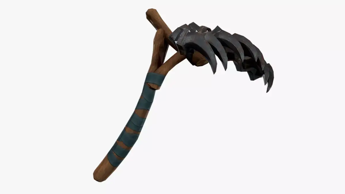 Lowpoly Weapon Rake - Game Ready - Textured PBR Low-poly 3D model