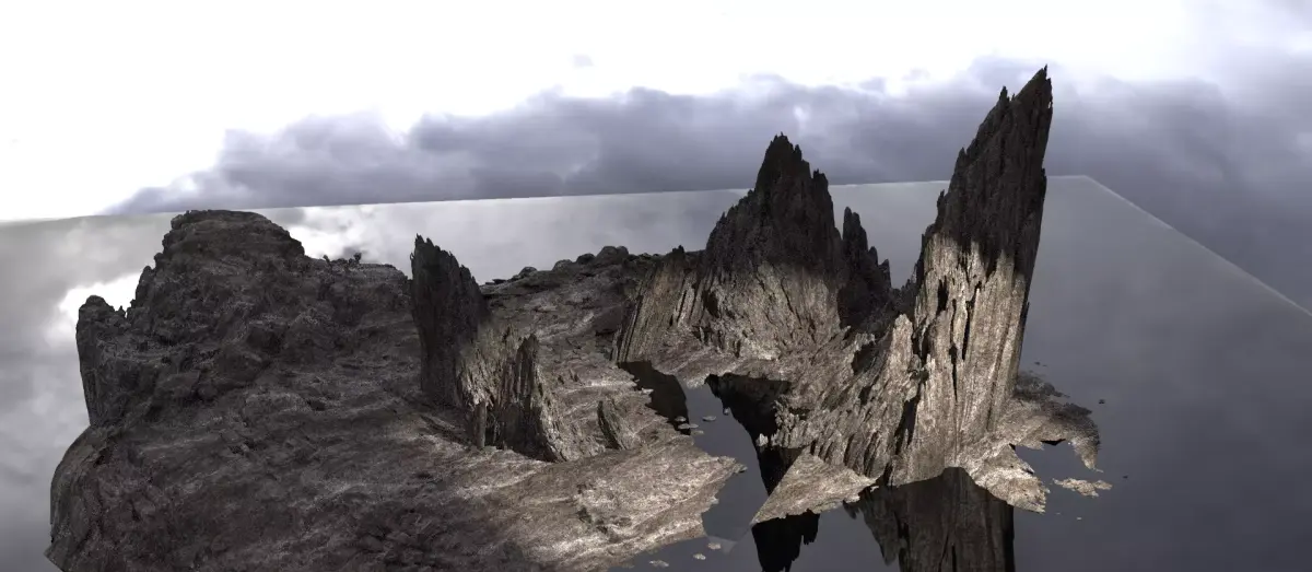 Dark Orthanc Mountain ridgeways 3D model
