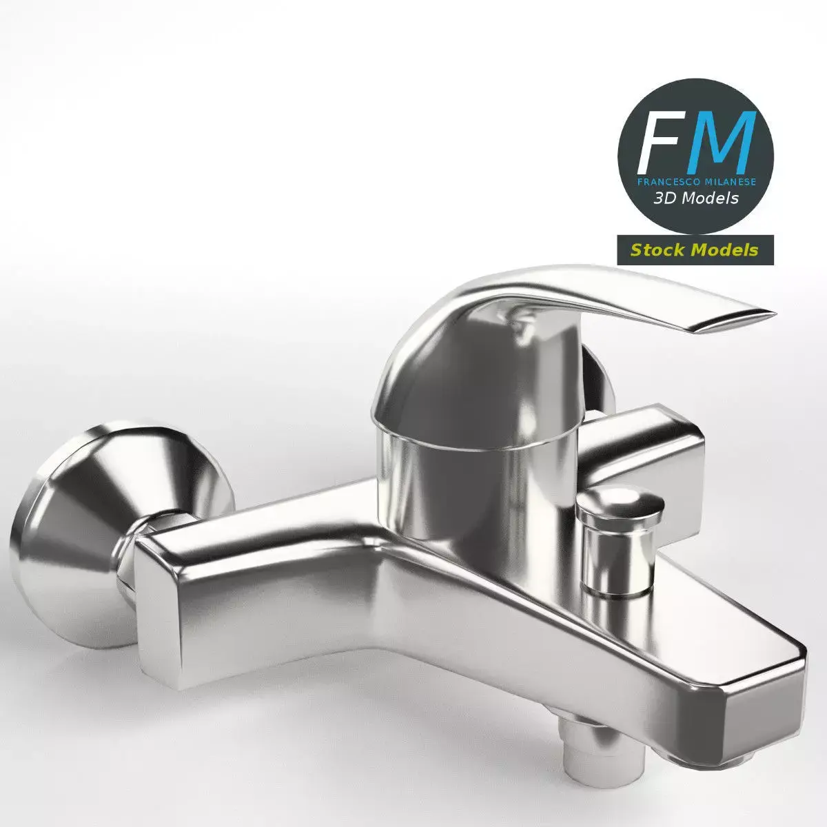Faucet single lever wall mixer 3D model