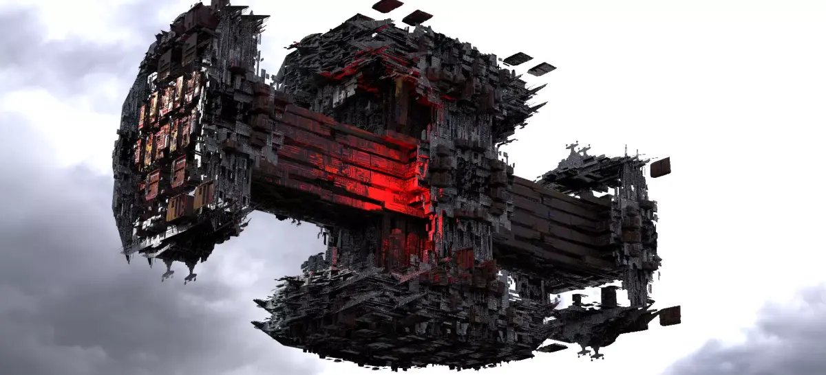 Dark Cyberpunk Solar Cross City  3D model