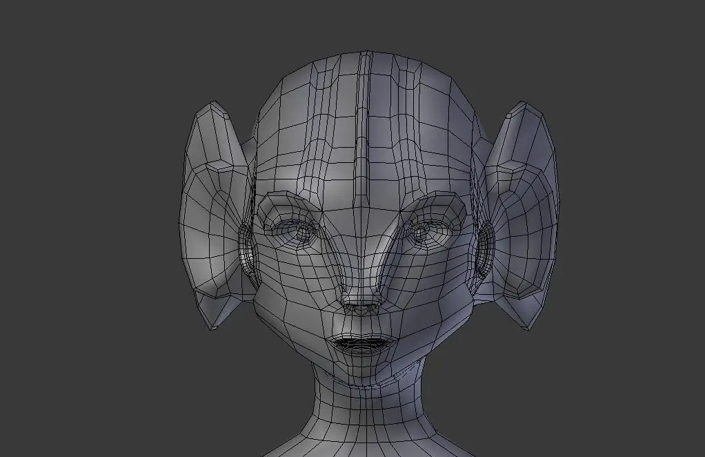 Alien Fish Woman BASE MESH Free 3D model