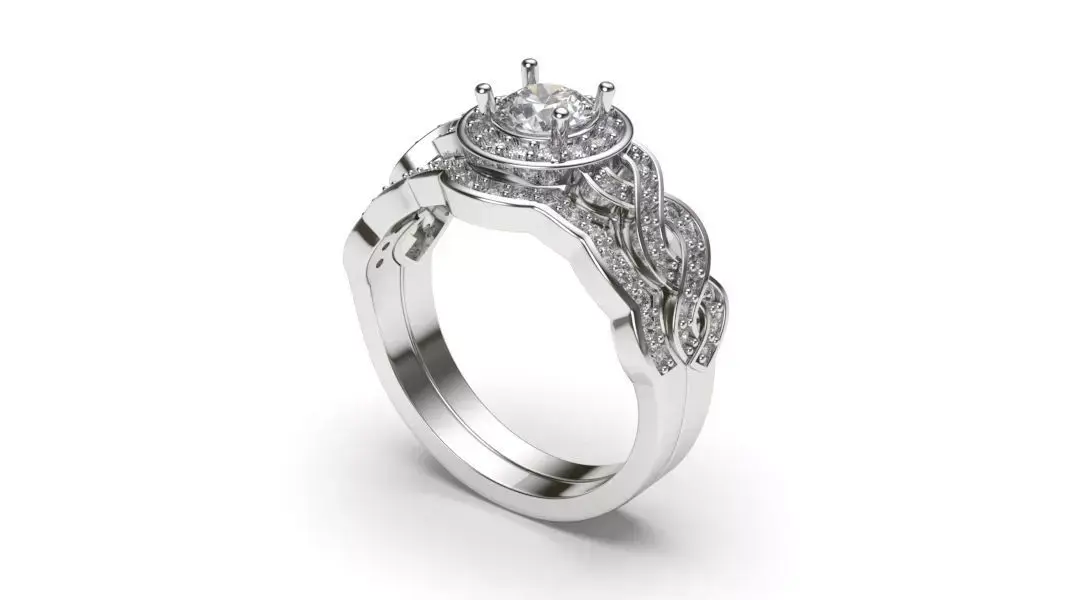 solitaire with ring sizes  8 part S92 3D print model