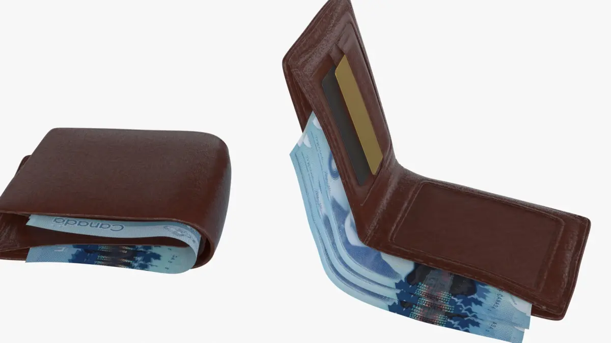 Canada 5 Dollar Wallet Money Purse 3D model