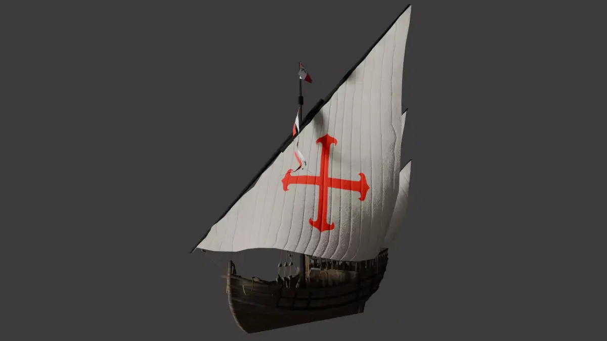 caravel la nina Low-poly 3D model