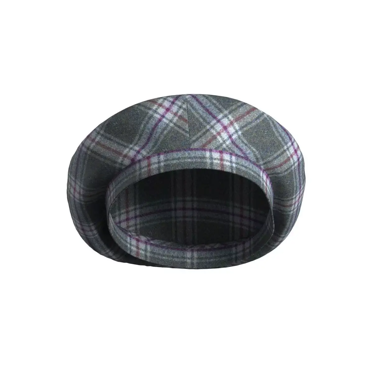Wool Check Beret 3D model