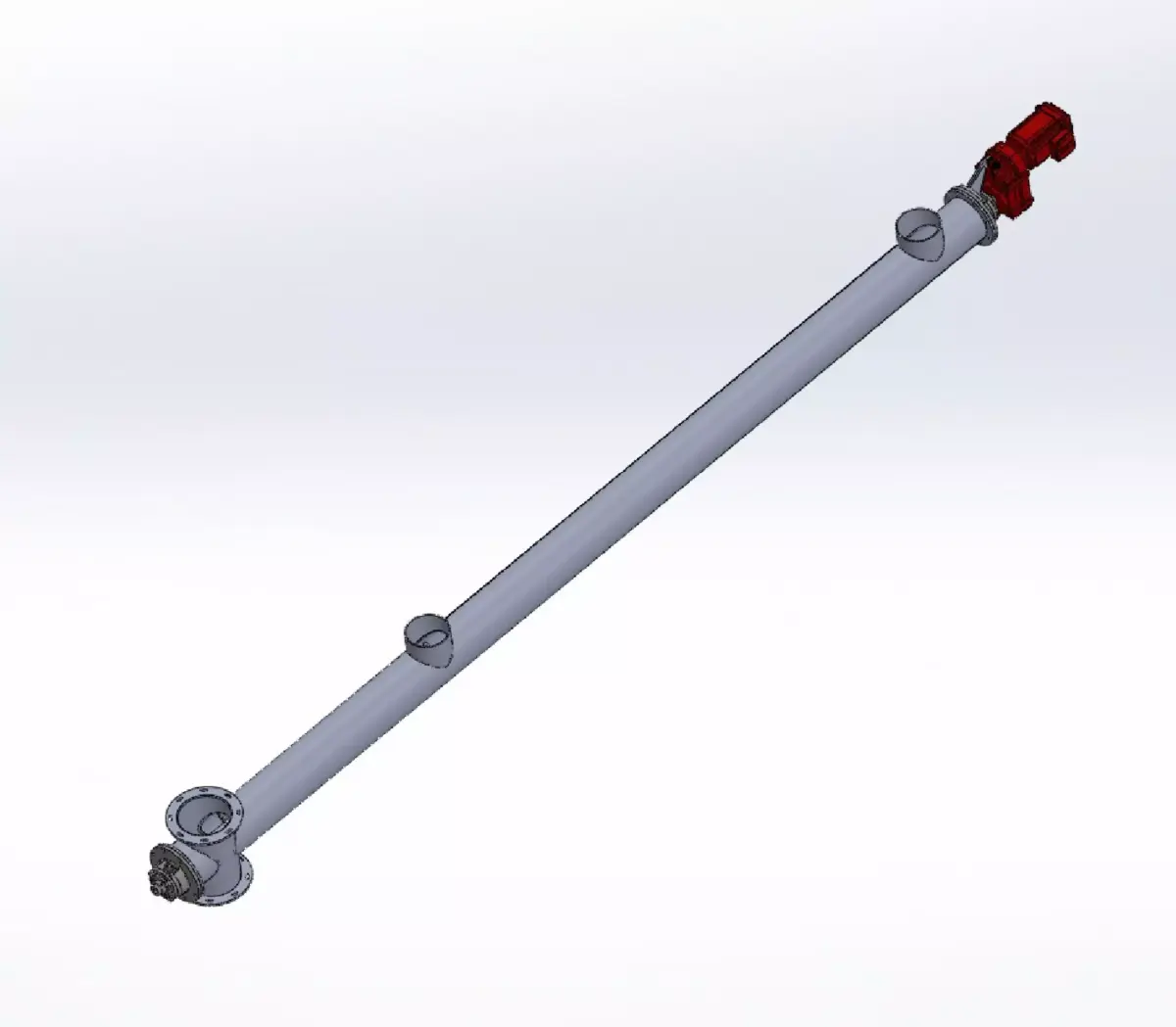 SCREW CONVEYOR 219-5000 mm 3D model