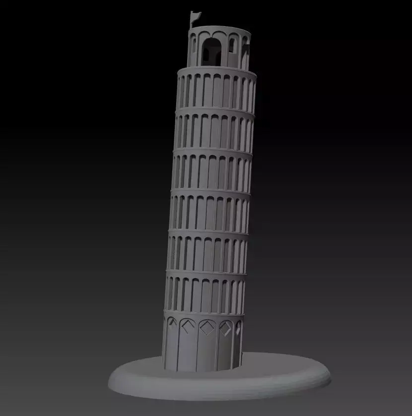 Torre di Pisa Low-poly 3D model