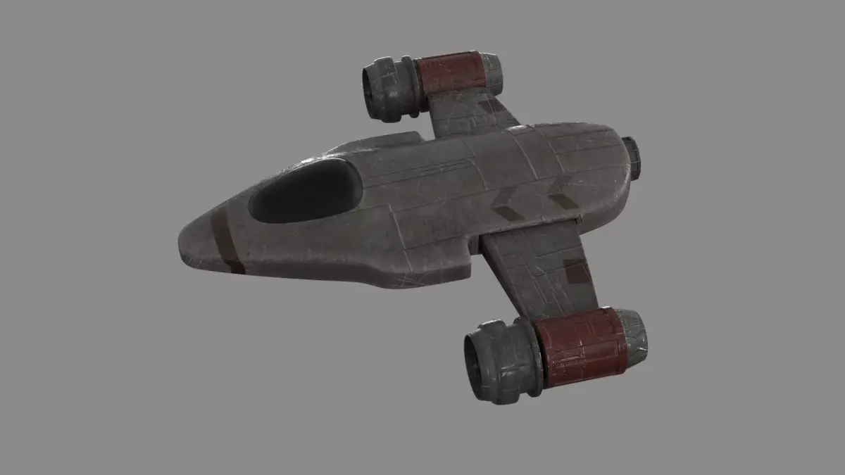 Sci fi Spaceship  with PBR textures Free 3D model