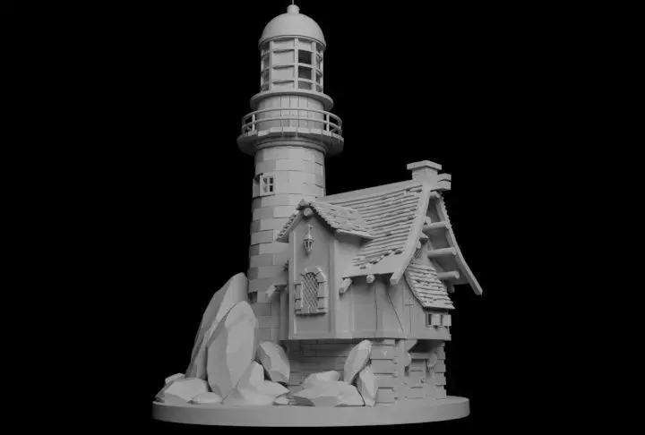 The light house Low-poly 3D model