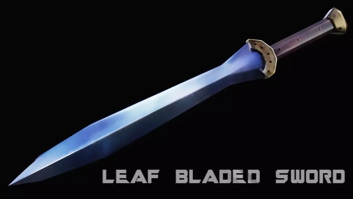 Leaf - Bladed Sword Low-poly 3D model
