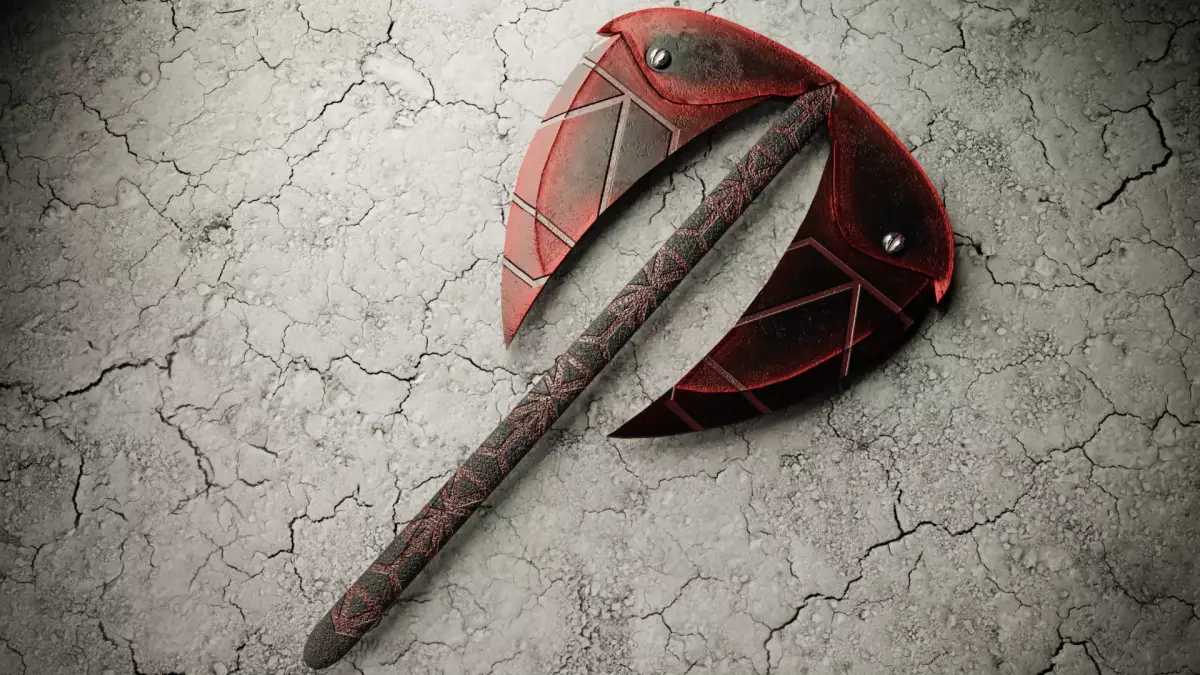 Medieval Axe Low-poly 3D model 4