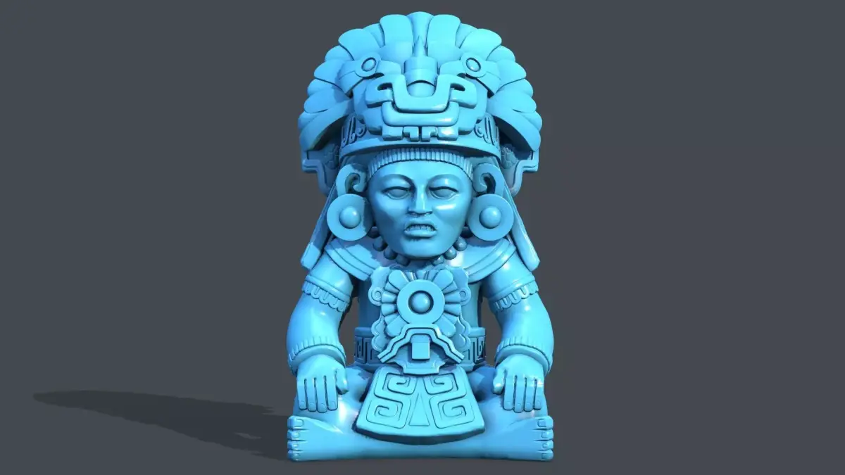 Statue Aztec Cocojo God 3D print model