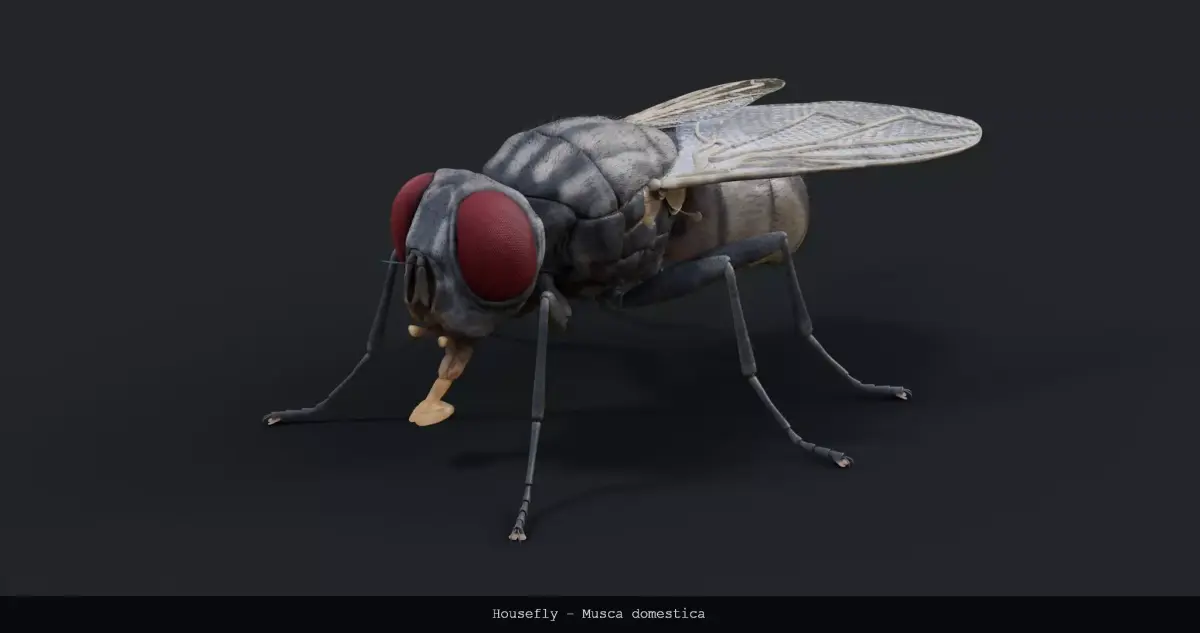 Housefly - Musca domestica - static 3D model