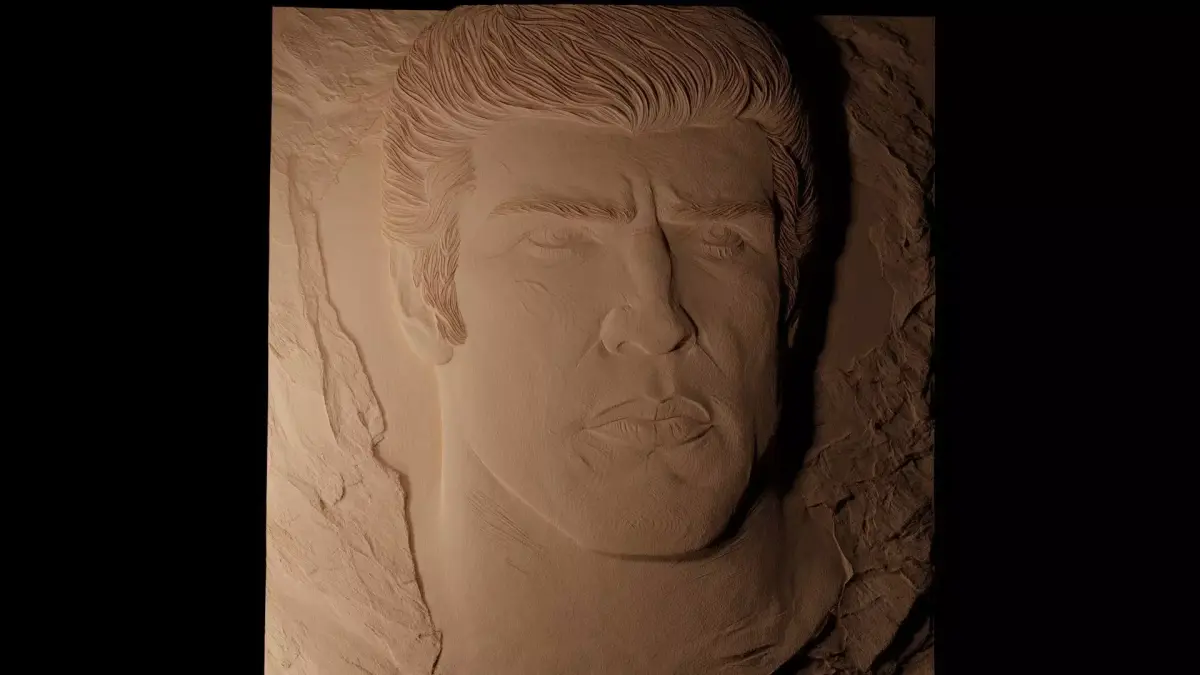 Rocky Balboa CNC 3d Print High Relief Sand Casting 3D print model