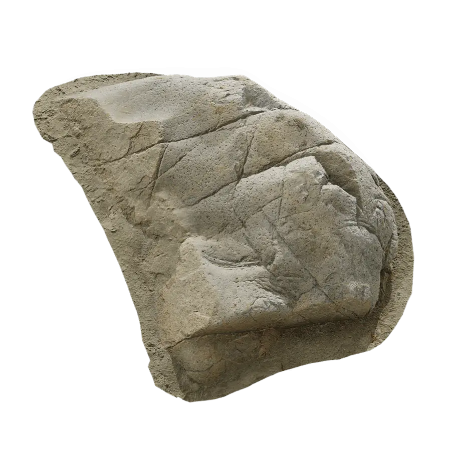  Small Lightly Cracked Beach Rock Model  purchase