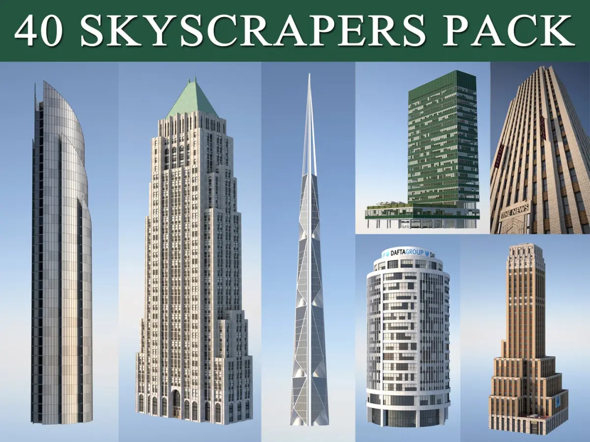 Skyscraper Pack 3D model