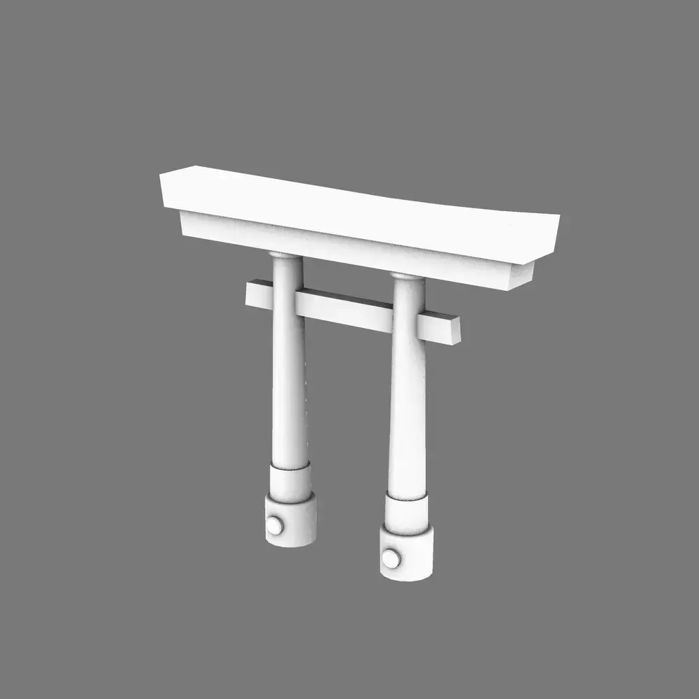 Cyber Samurai Back Pack Add On Shinto Arch A 3D print model