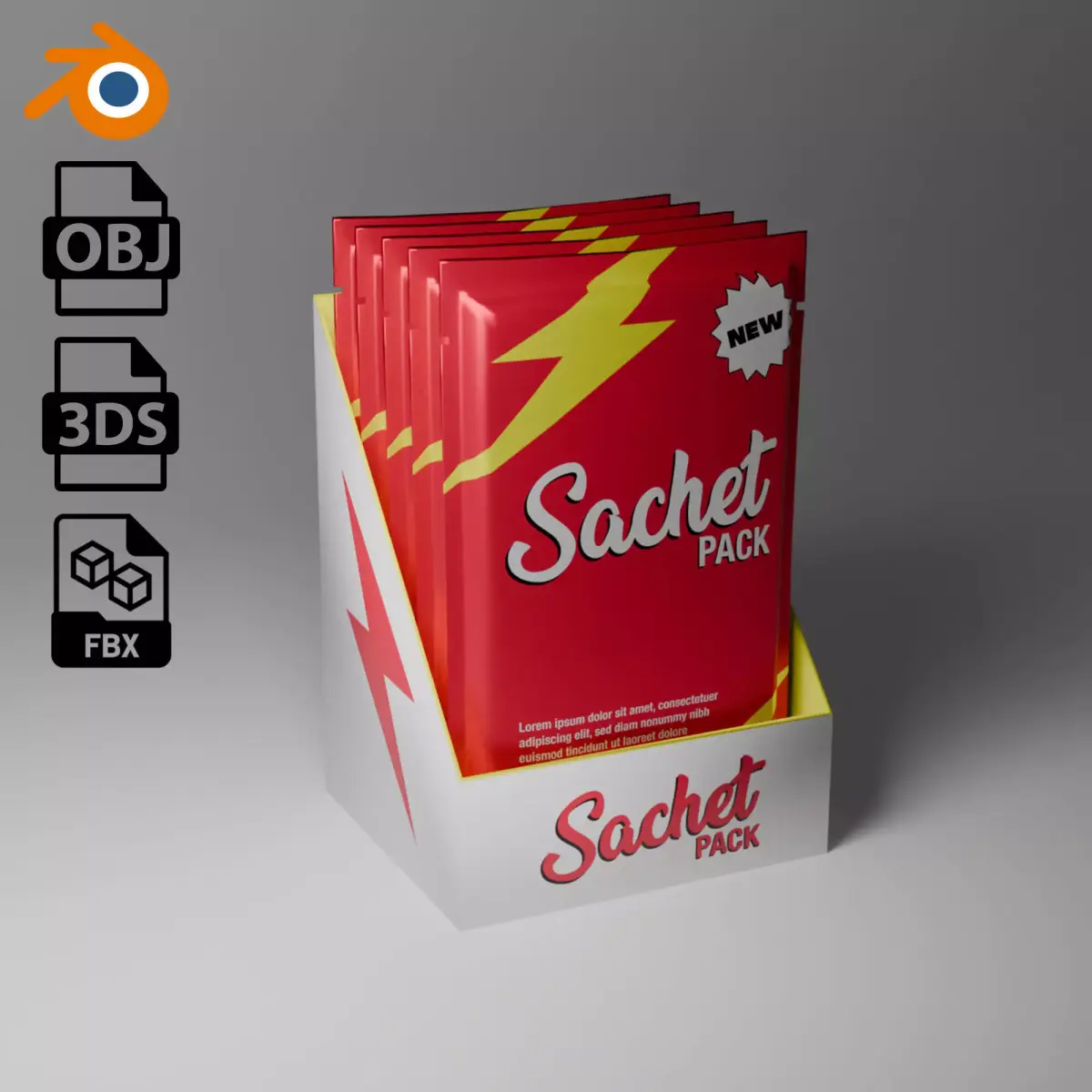 Sachet Pack 3D model