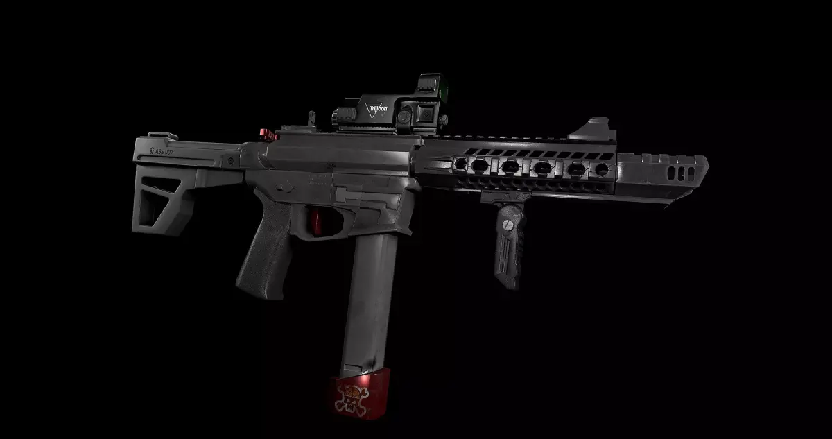 M4 carabine  Low-poly 3D model