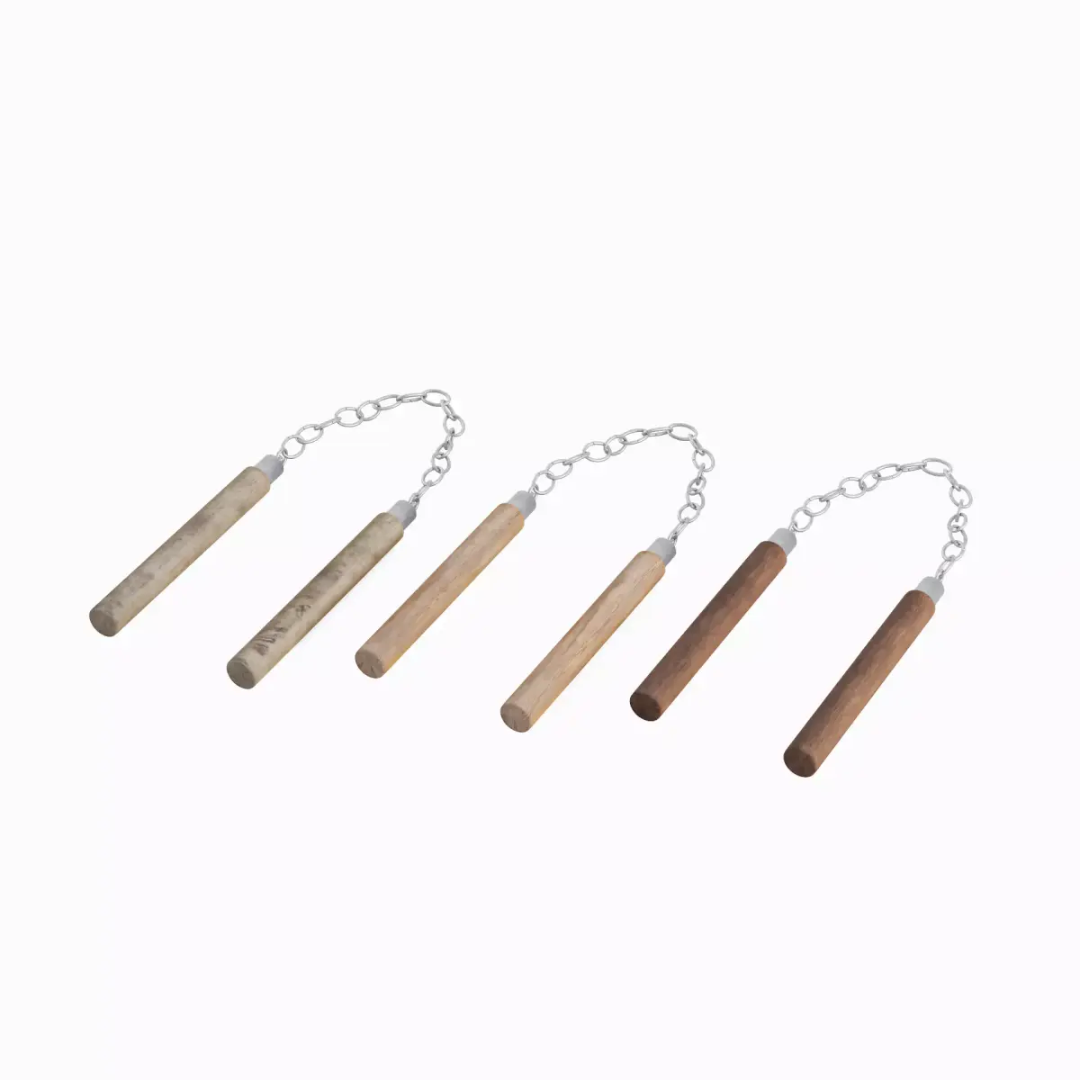 Wooden Nunchaku Set 3D model