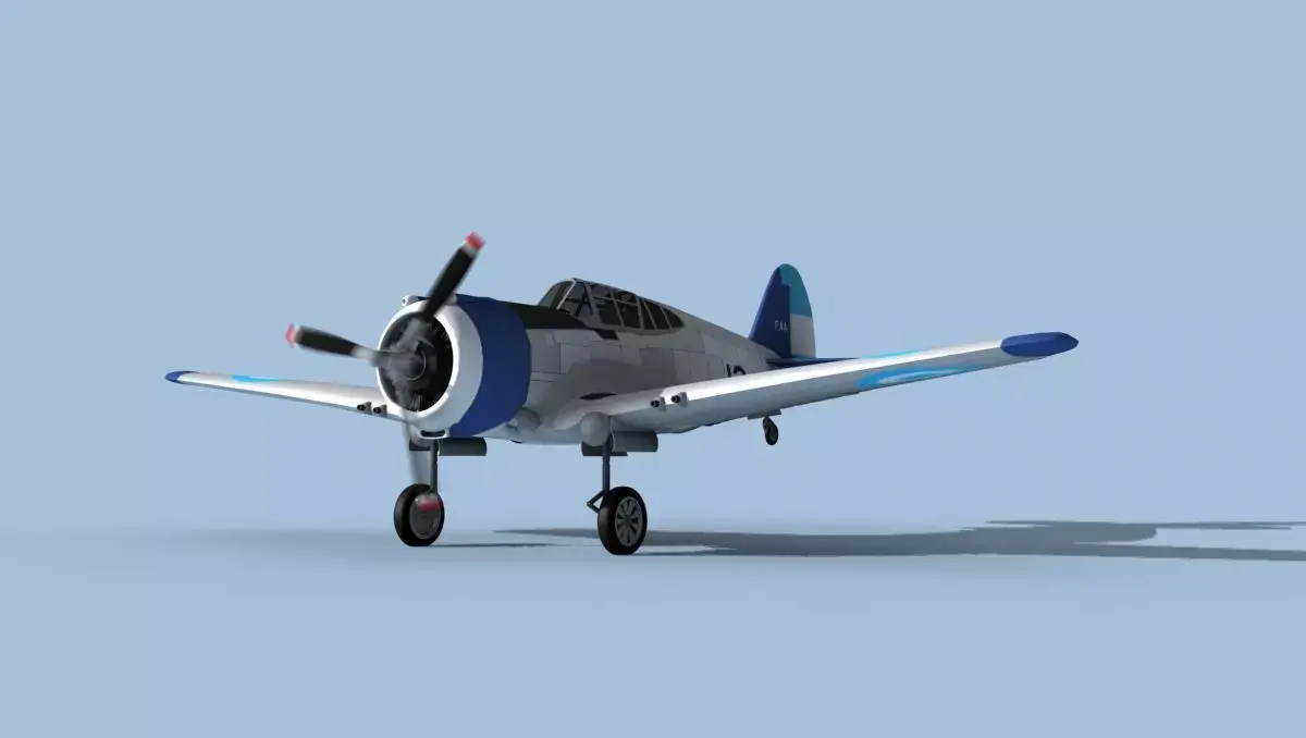 Curtiss H-75C Mohawk V15 Argentina 3D model