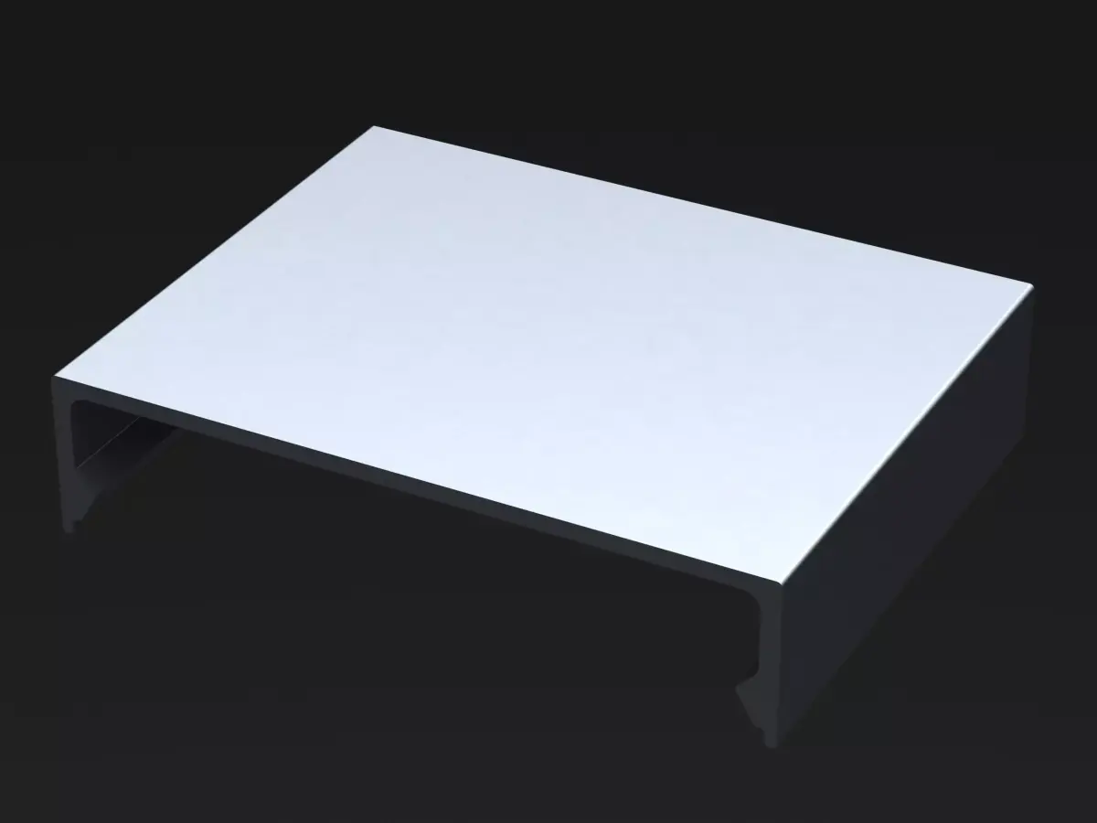Aluminum Extruded Cover Cap  MOD AL-031cw Low-poly 3D model