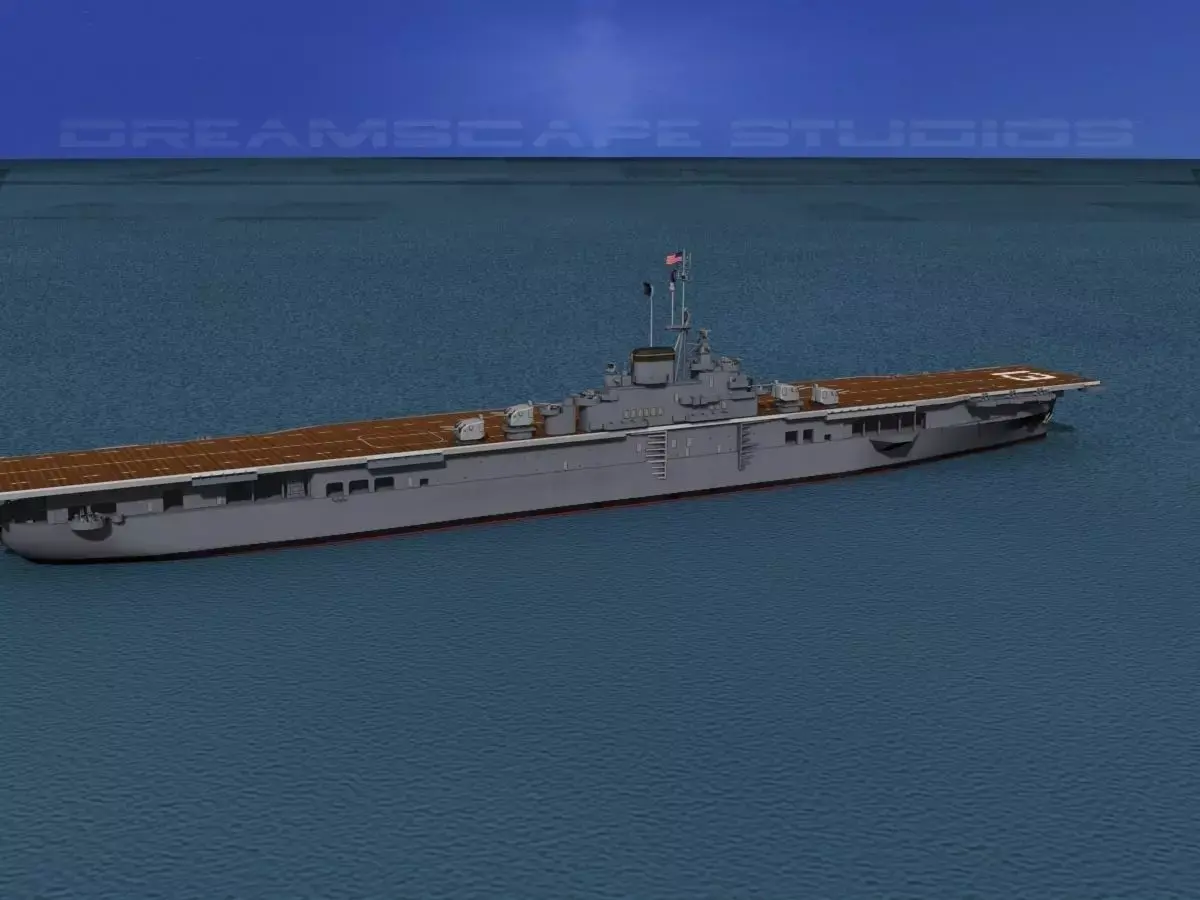 Essex Class Aircraft Carrier CV-13 USS Franklin 3D model
