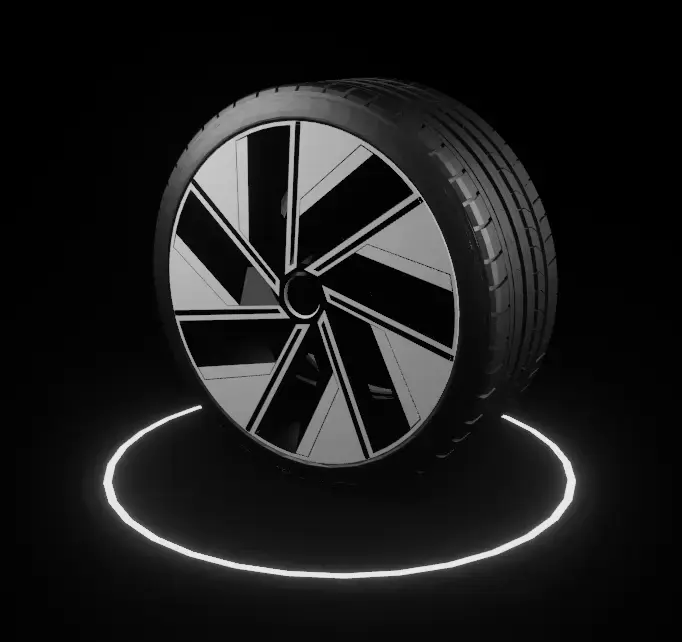 Volvo wheel Low-poly 3D model