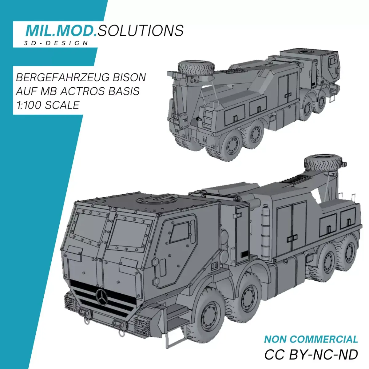 Bergefahrzeug Bison auf Mercedes Benz Actros Basis Bundeswehr 3D print model