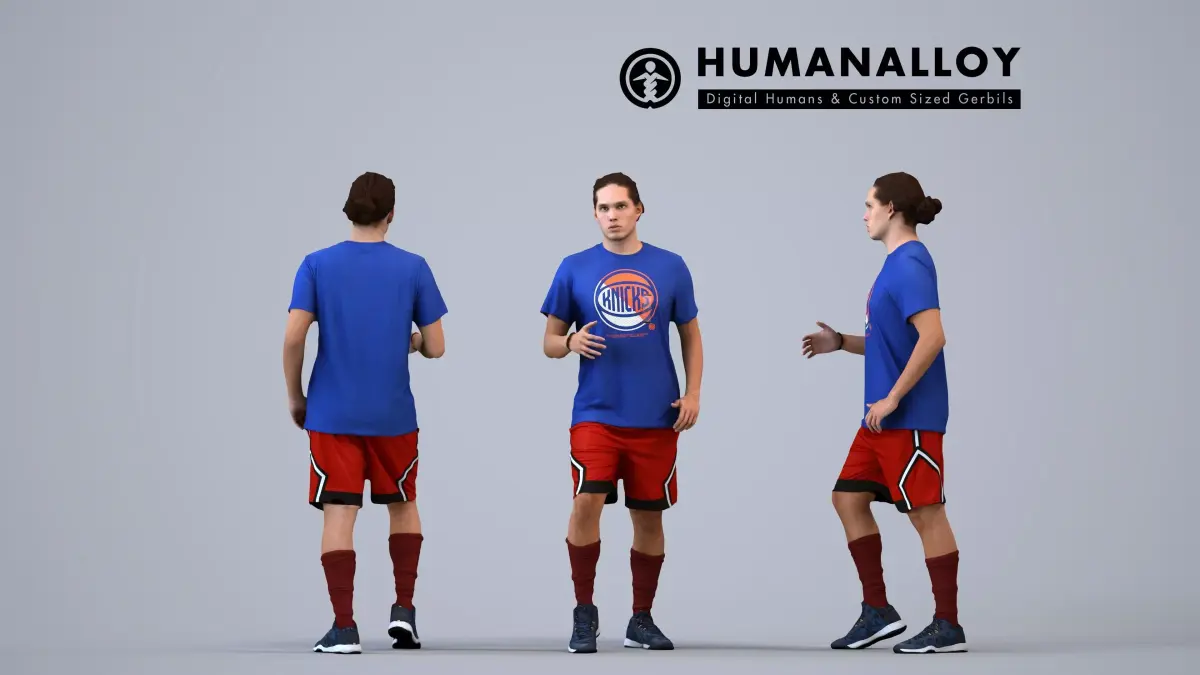 00496Mateo007 - Adult Caucasian man playing soccer in summer 3D model