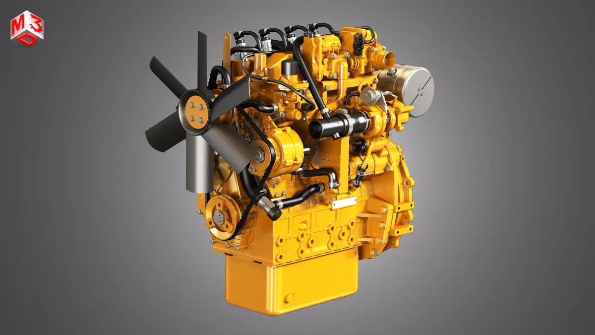 C2-2 - 4 Cylinder Diesel Engine  3D model