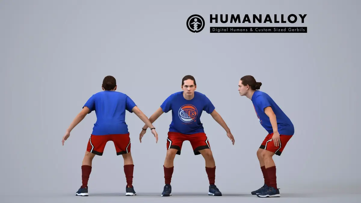 00496Mateo005 - Adult Caucasian male crouching during exercise 3D model