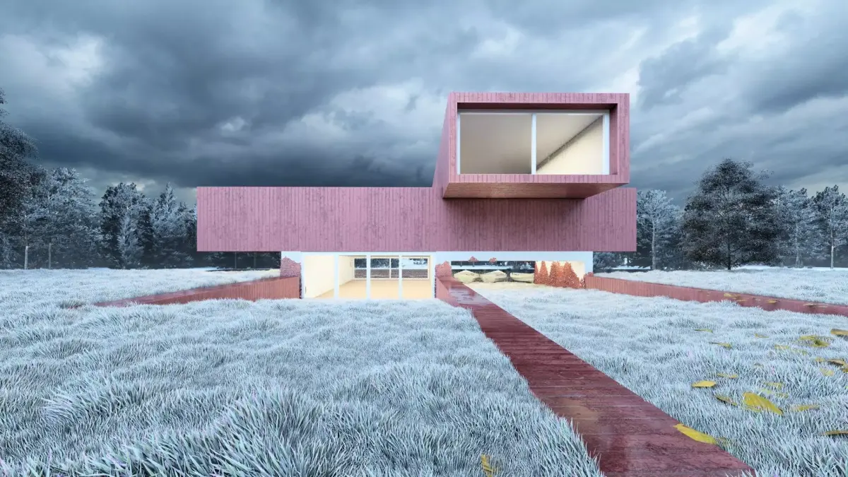 Modern Lake House 3D model