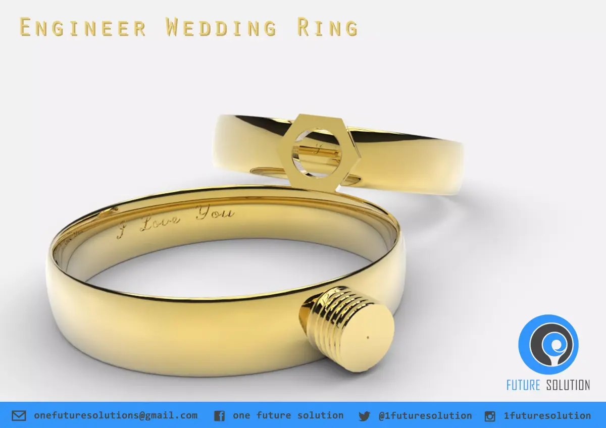Engineer Wedding Ring Free 3D print model