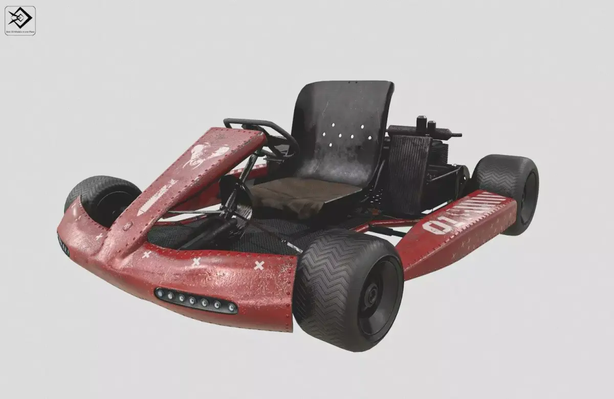 Go Karts Low-poly 3D model