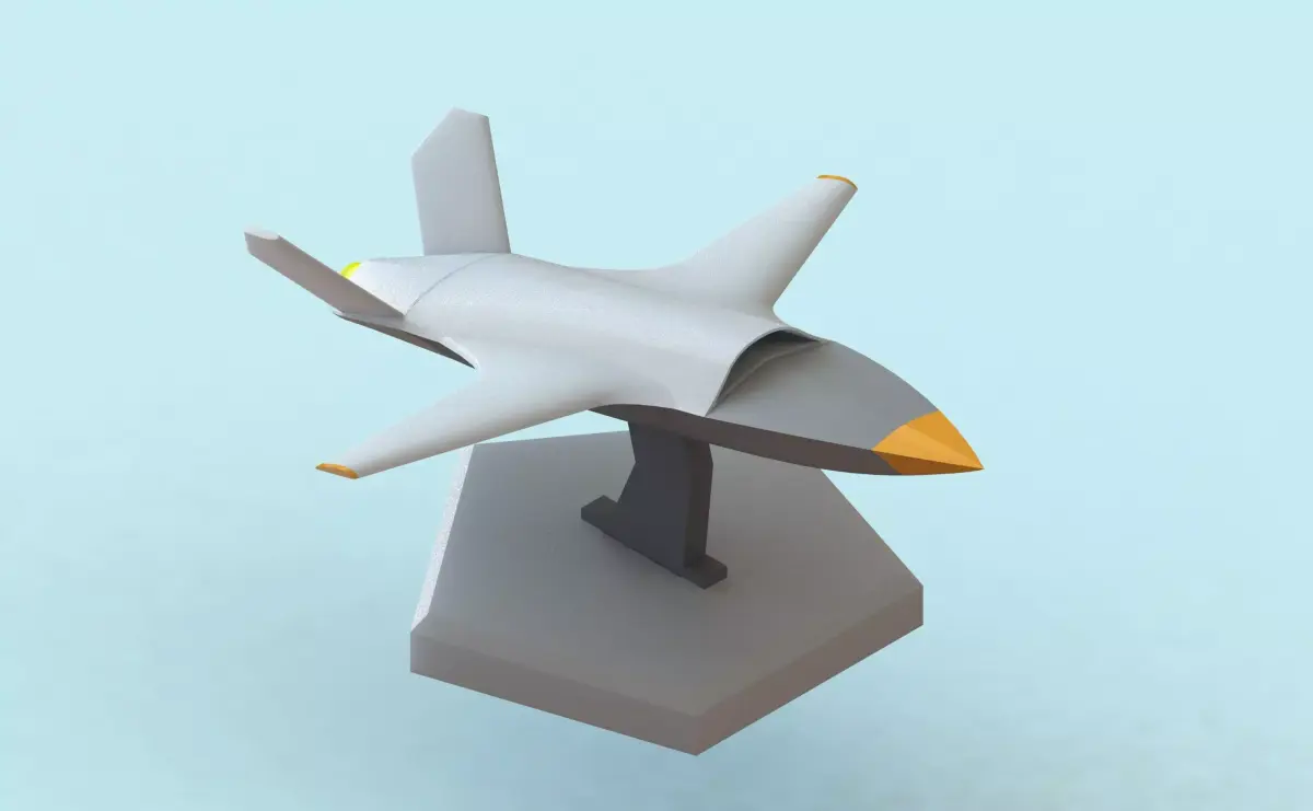 3D PRINTABLE KRATOS XQ-58 VALKYRIE DRONE WITH STAND Free 3D print model