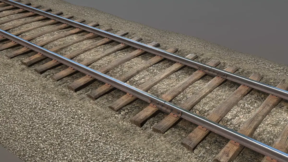 Old Railway  Low-poly 3D model
