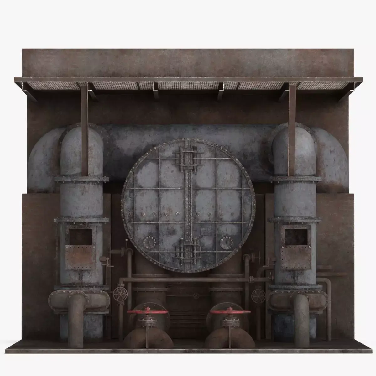 Industrial Pipes v4 Low-poly 3D model