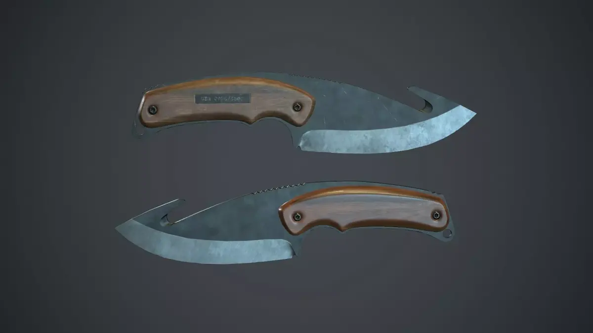 Gut Knife PBR Game Ready Low-poly 3D model