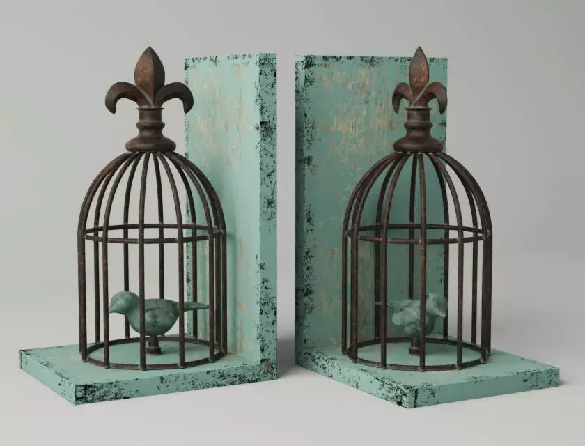 Birdcage Bookend 2 3D model