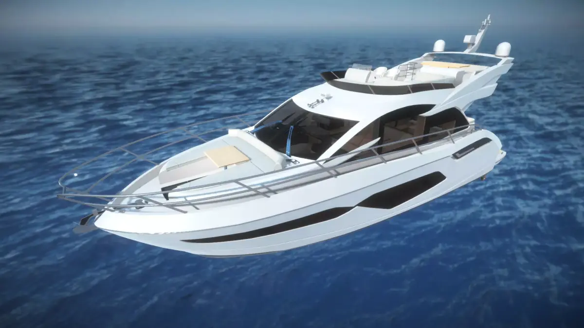 Yacht motor boat Low-poly 3D model purchase