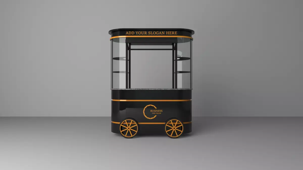 Push Cart on Wheels 3D model