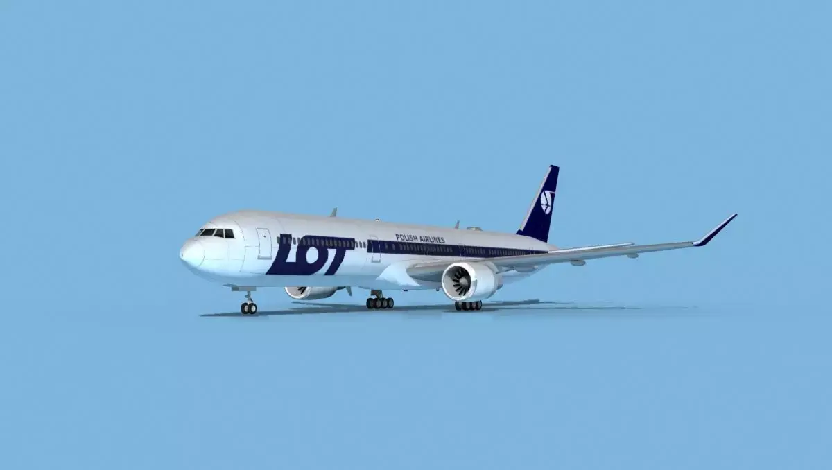 Boeing 767-400 LOT Polish 3D model