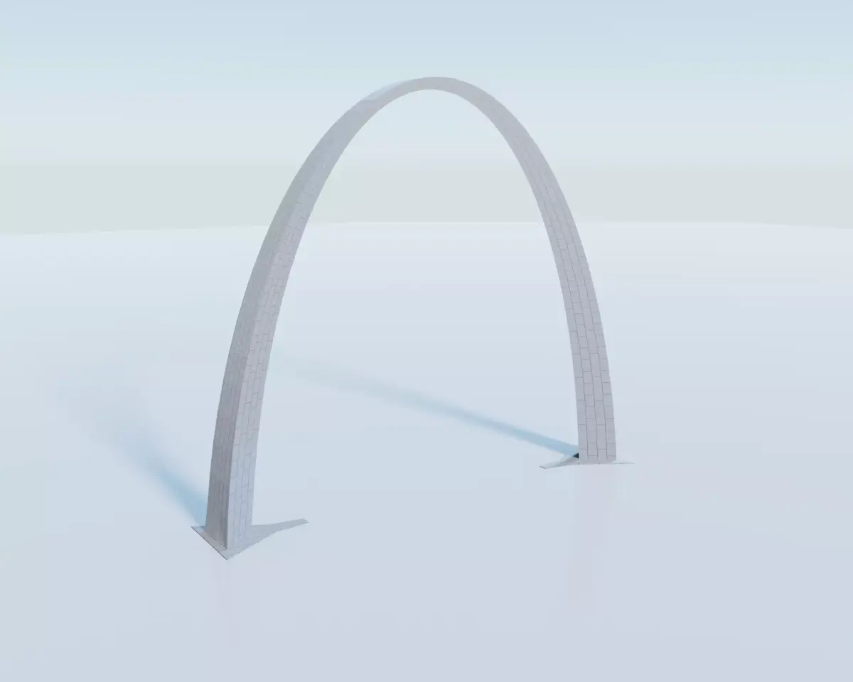 The Gateway Arch Low-poly 3D model